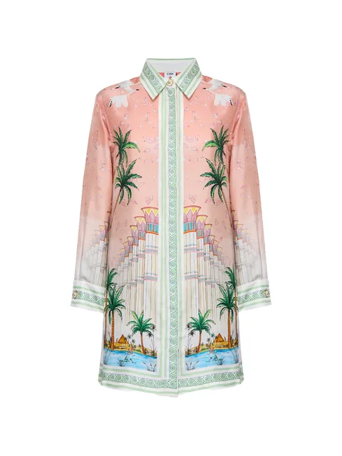 graphic-print mini dress