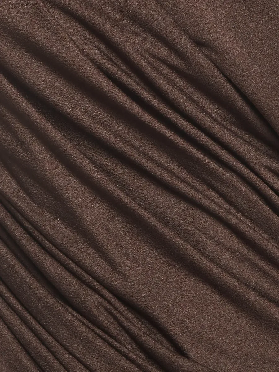 asymmetric ruched maxi dress 3