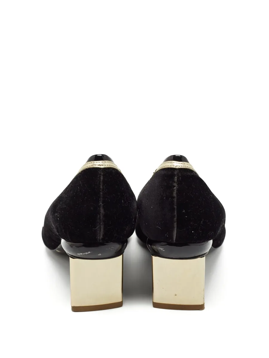 pre-owned 60mm pointed-toe block-heel pumps 7