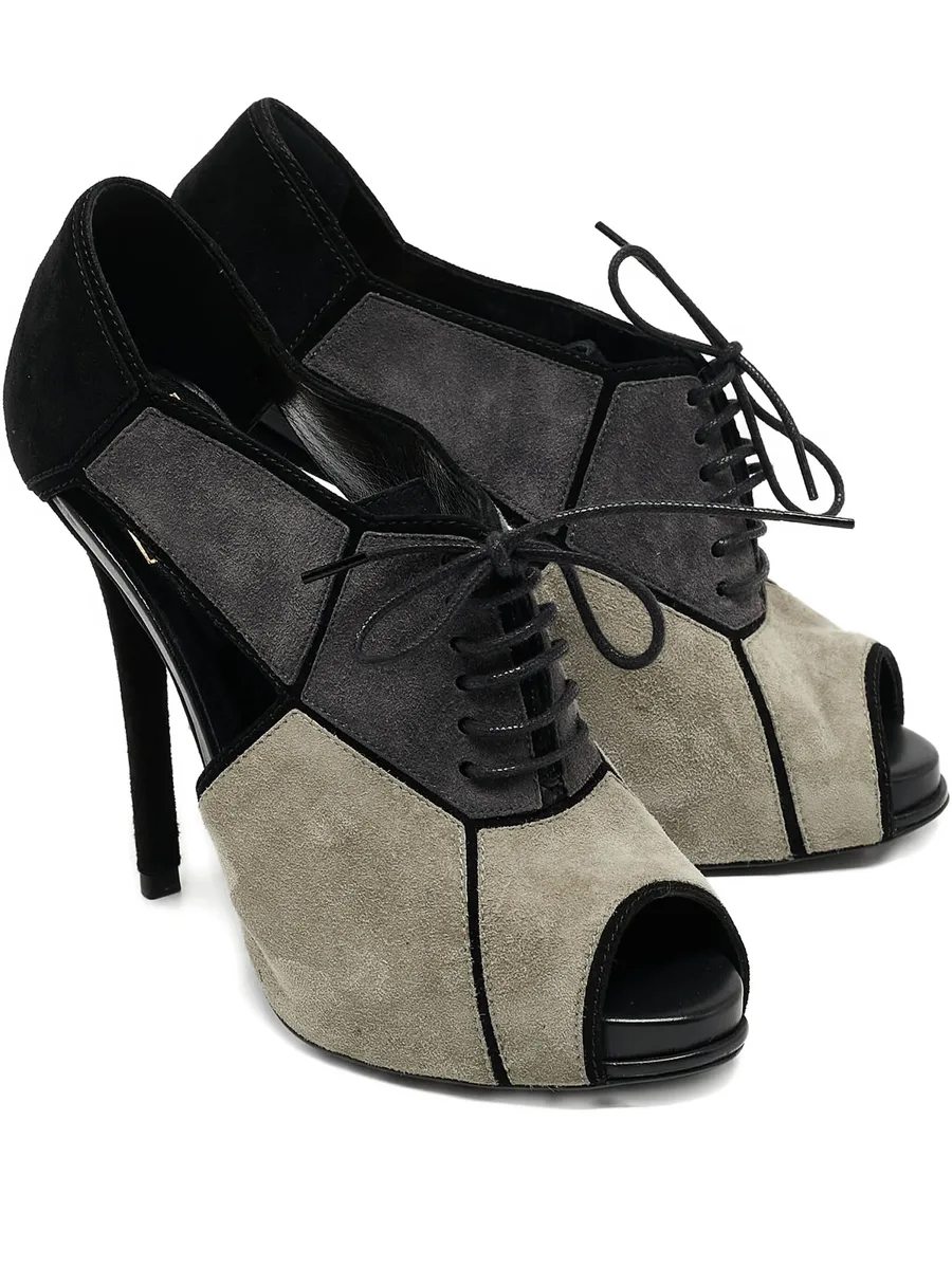 panelled lace-up boots 2