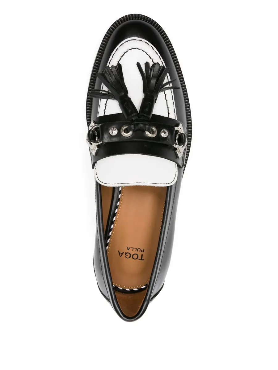 tassel-embellished leather loafers 6