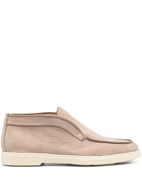 pebbled suede loafers