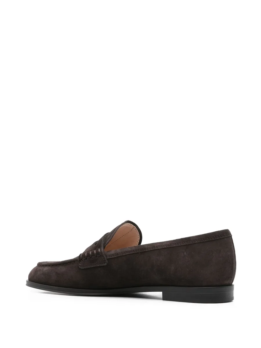 Georgie penny-strap suede loafers 7