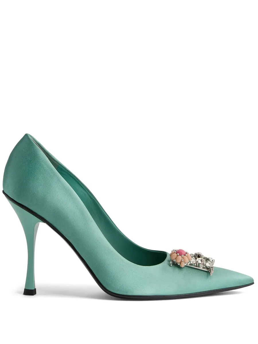 D2 Crystal satin pumps 1