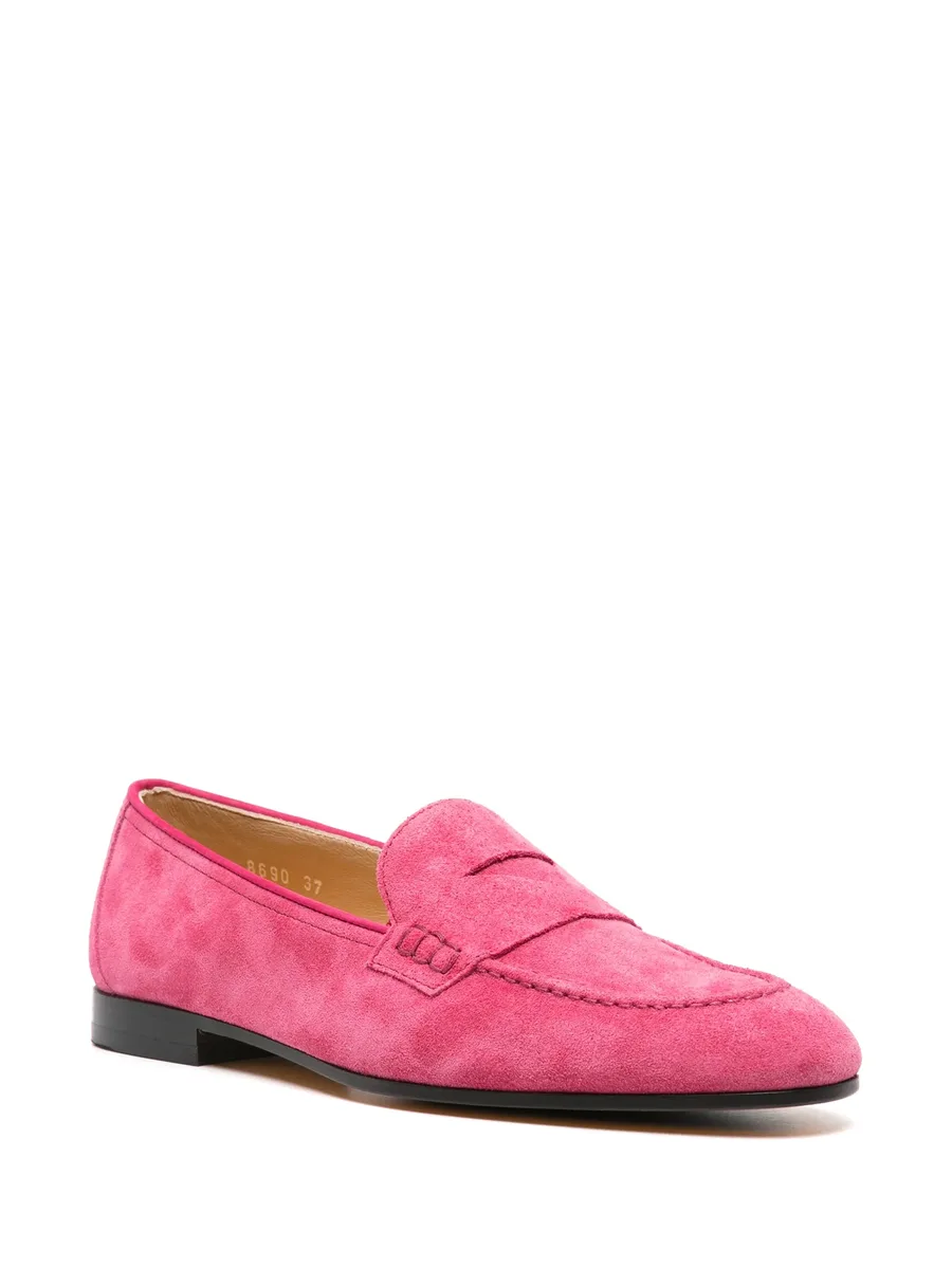 penny-slot suede loafers 4