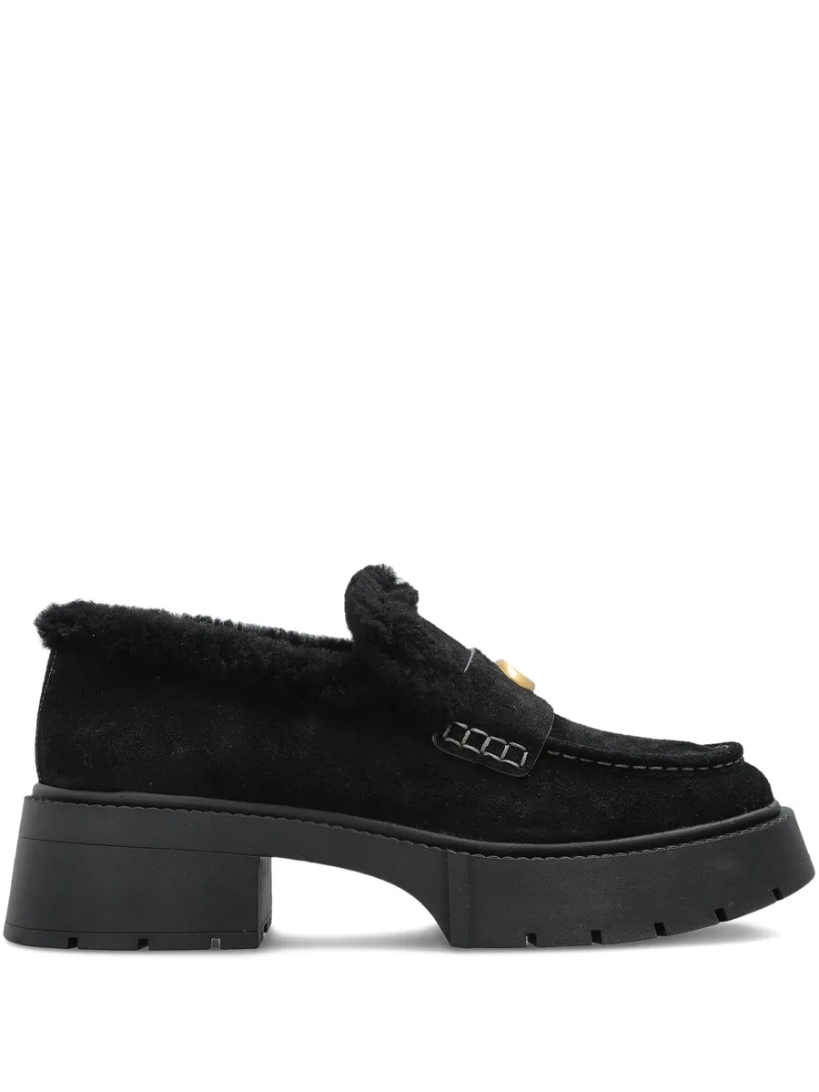 Leah shearling logo loafers 1