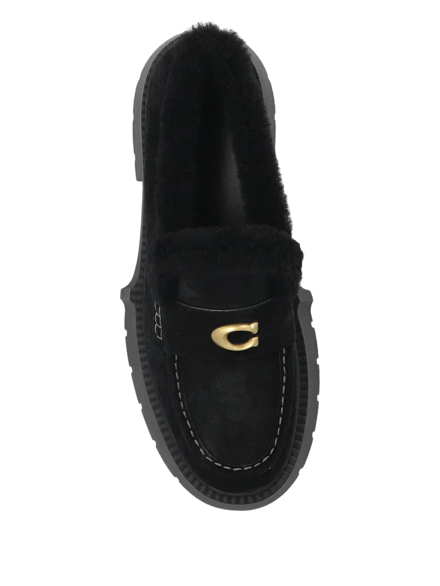 Leah shearling logo loafers 6
