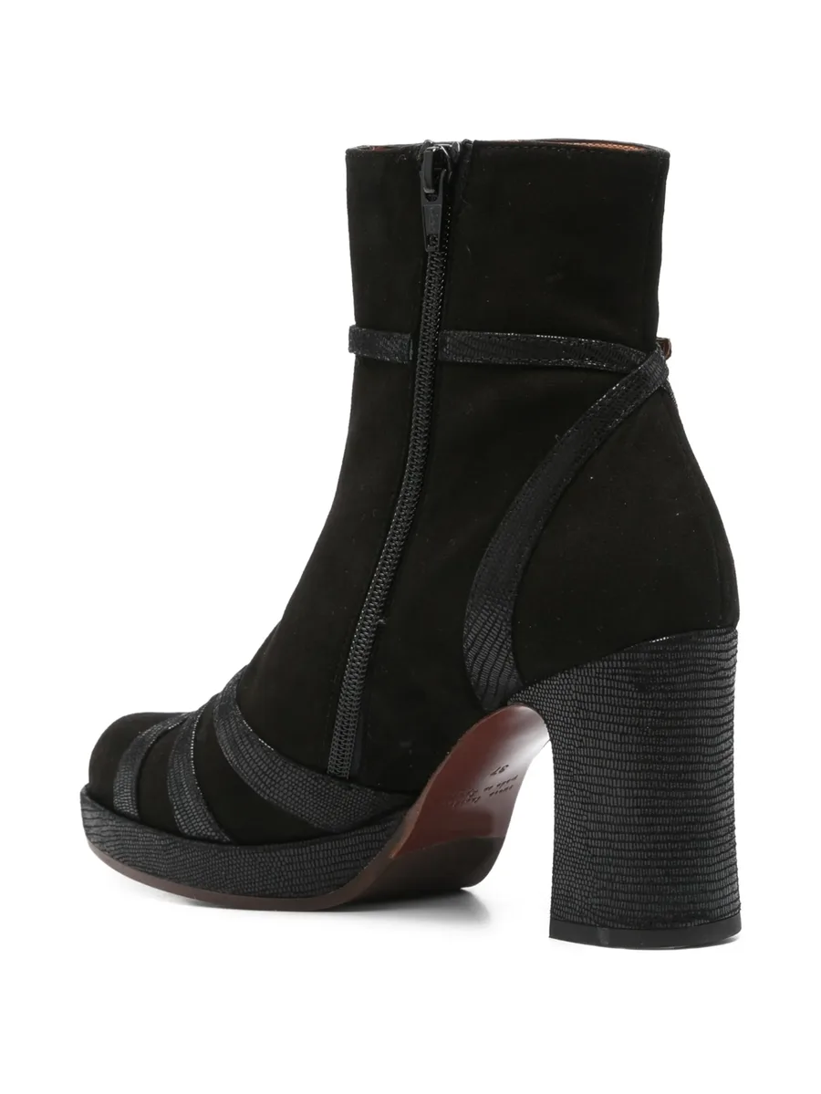 80mm buckle-strap suede boots 6