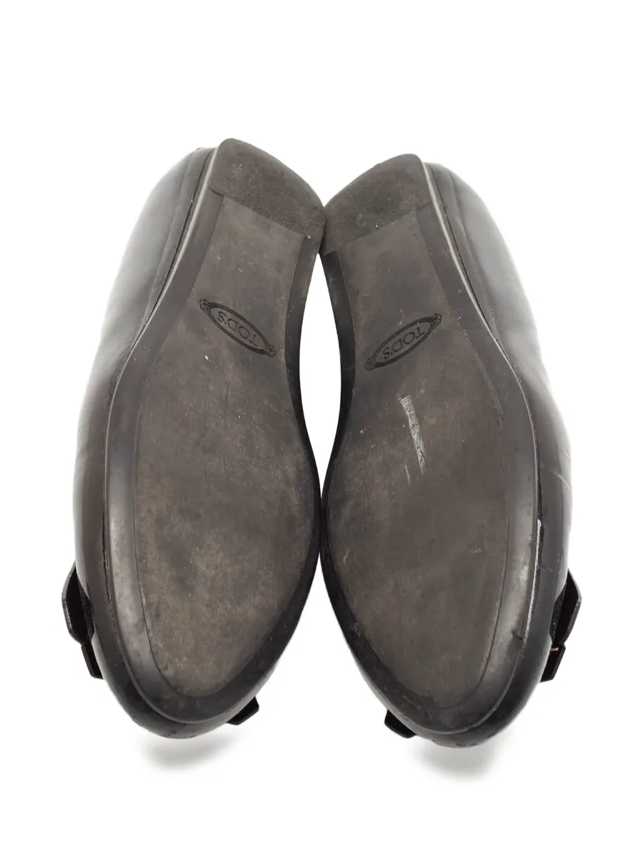 patent leather fringe-detail flats 9