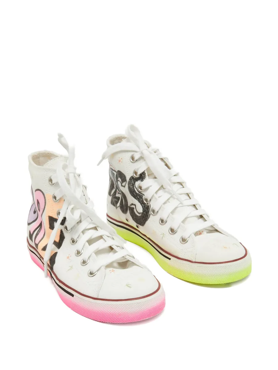 graffiti high-top sneakers 6