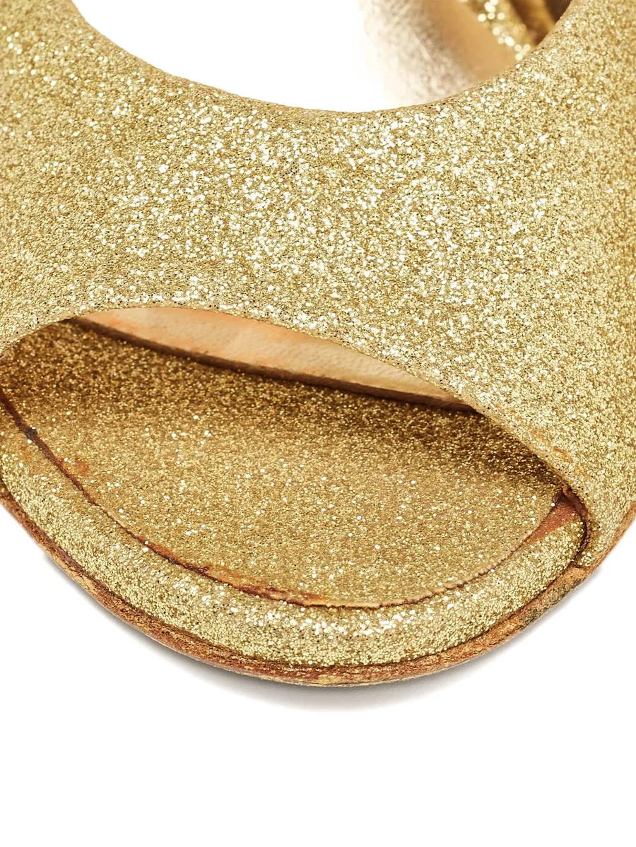 glitter peep-toe mules 13
