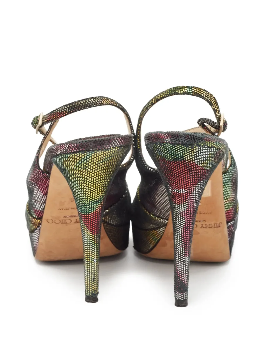 120mm metallic heeled sandals 6
