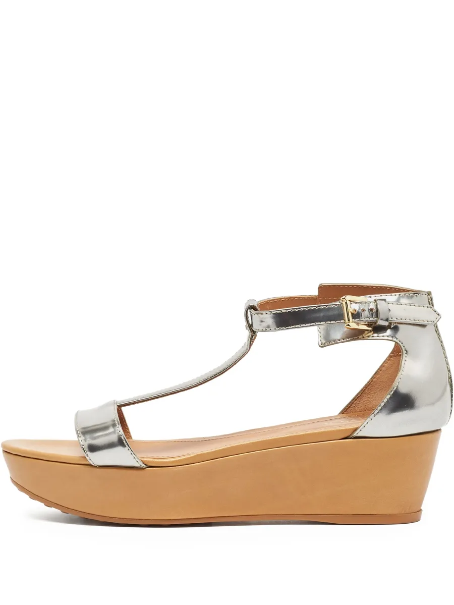Pre-Owned 80mm leather platform sandals 1