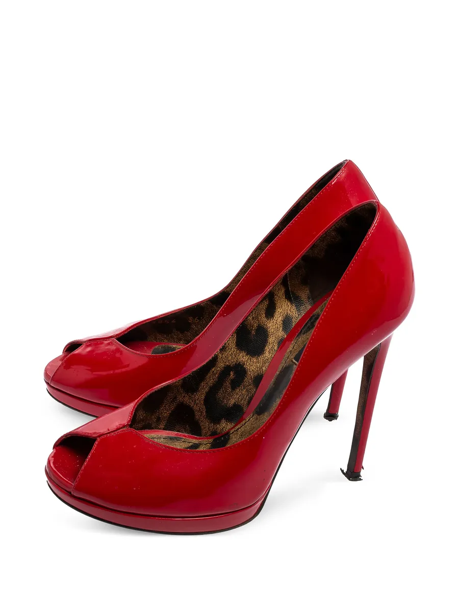 110mm patent peep-toe heels 6