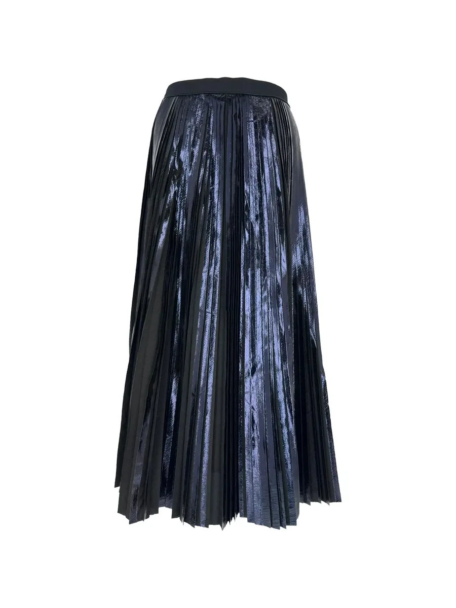 pleated metallic skirt 3