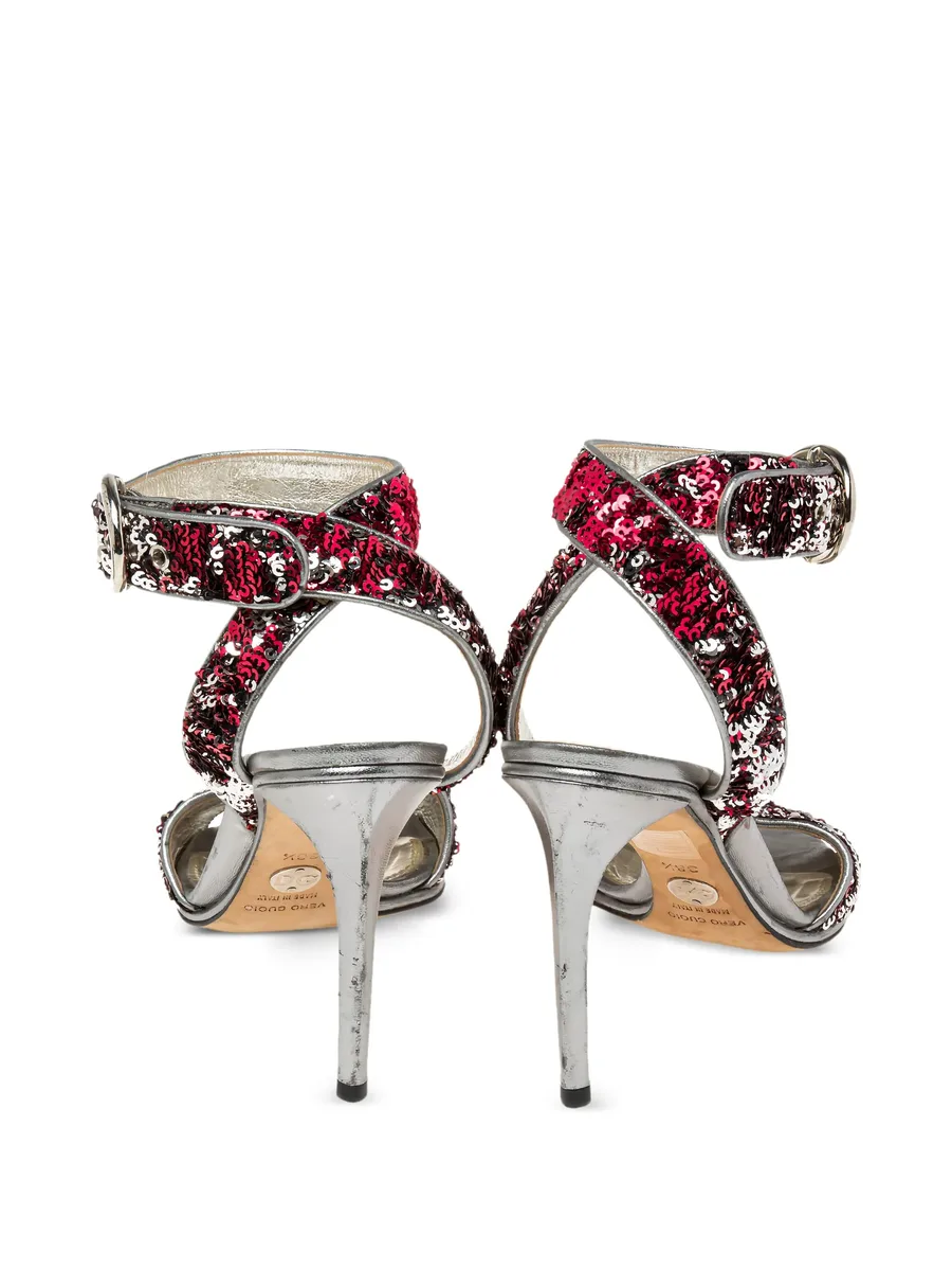 metallic heeled sandals 6