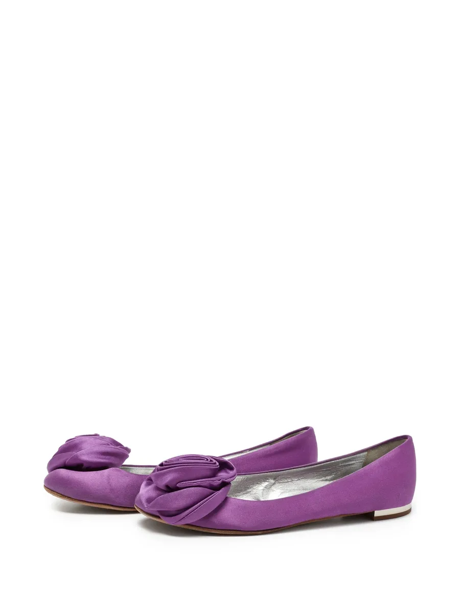 pre-owned satin ballet flats 5