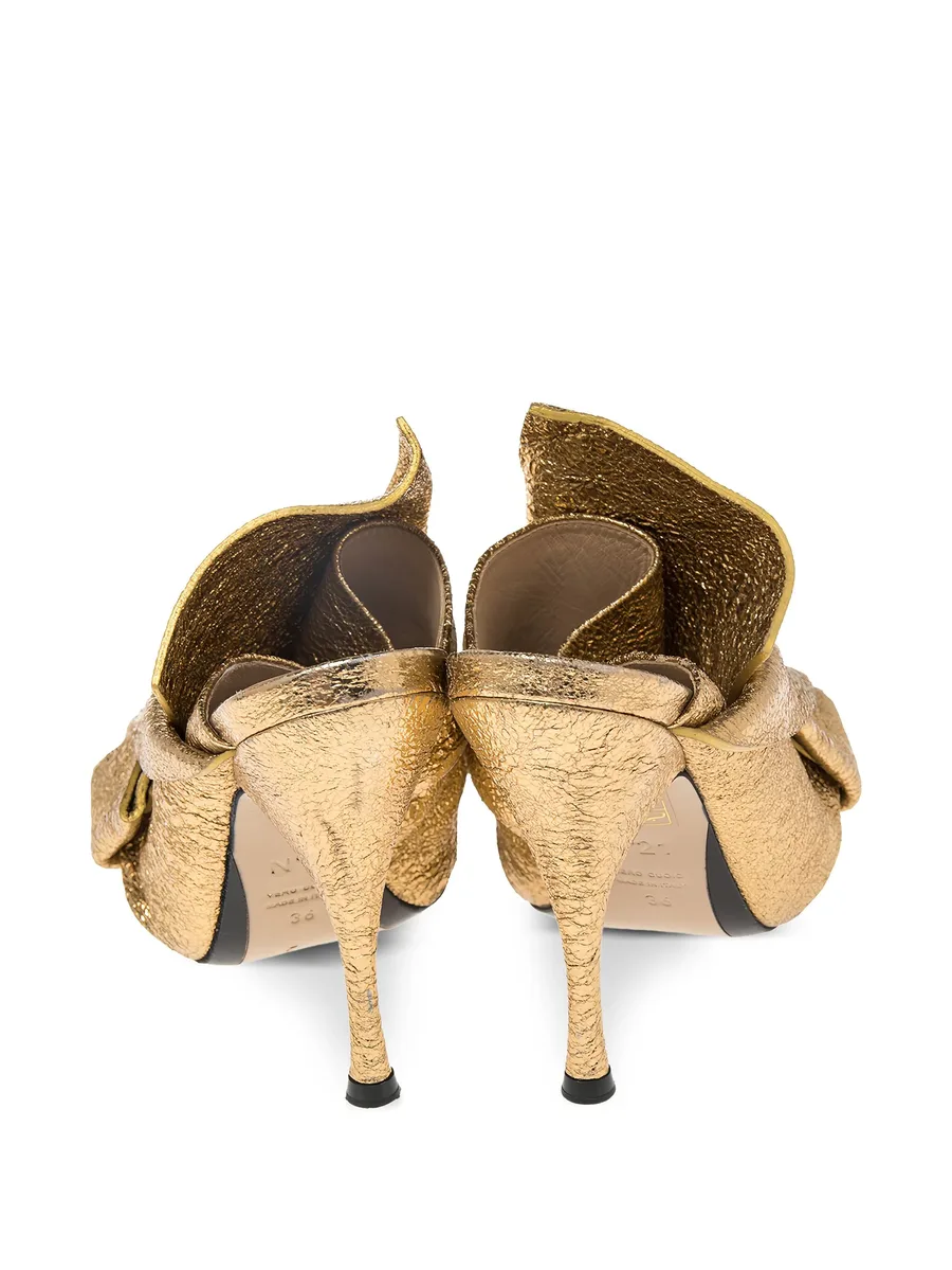pre-owned 110mm metallic open-toe sandals 5