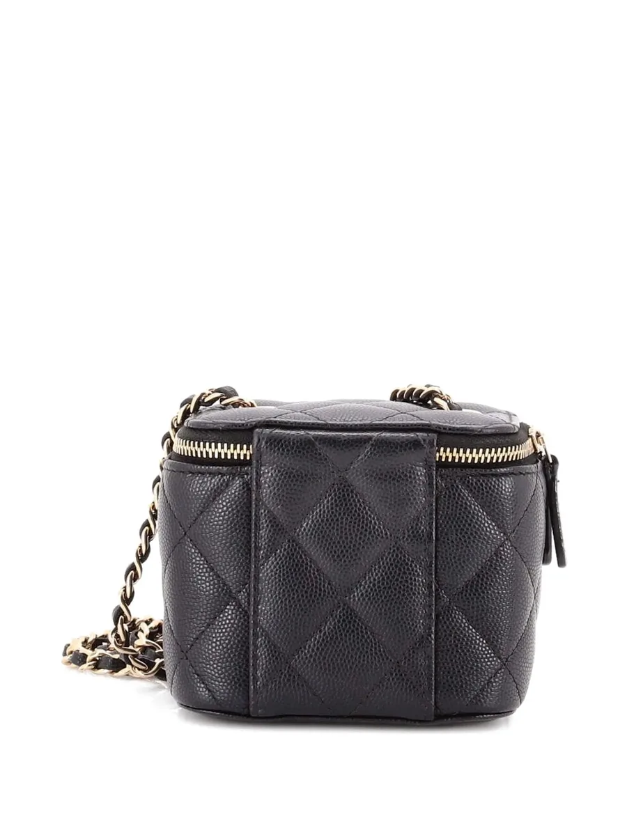 мини-сумка Classic Vanity Case with Chain Quilted Caviar Mini 4