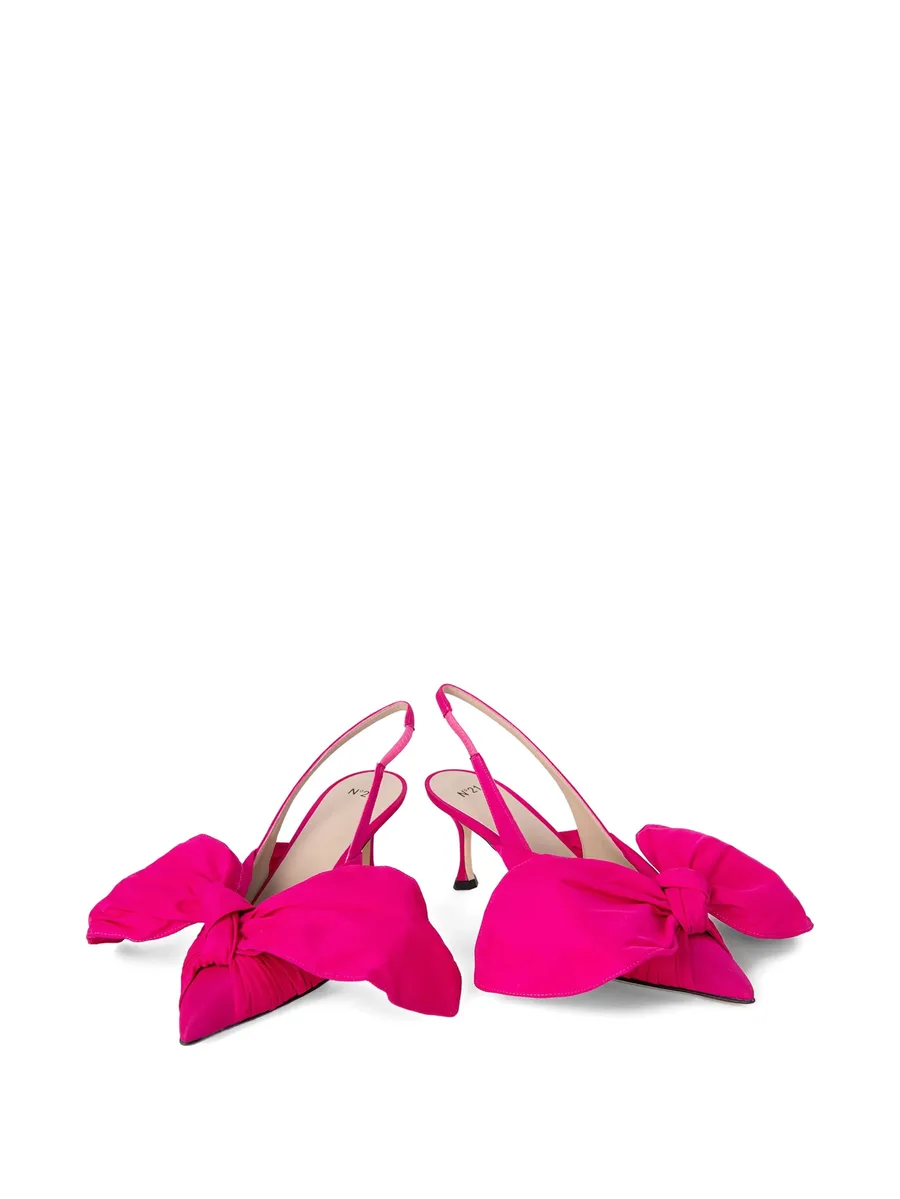 bow-embellished slingback pumps 5