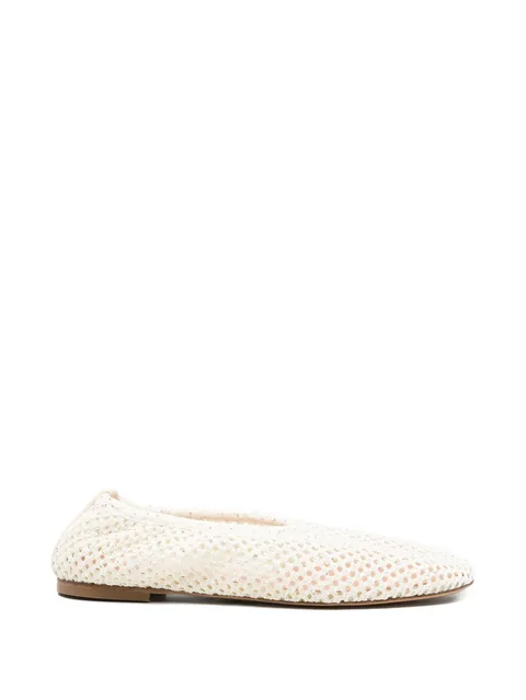 sequin-embellished ballet flats
