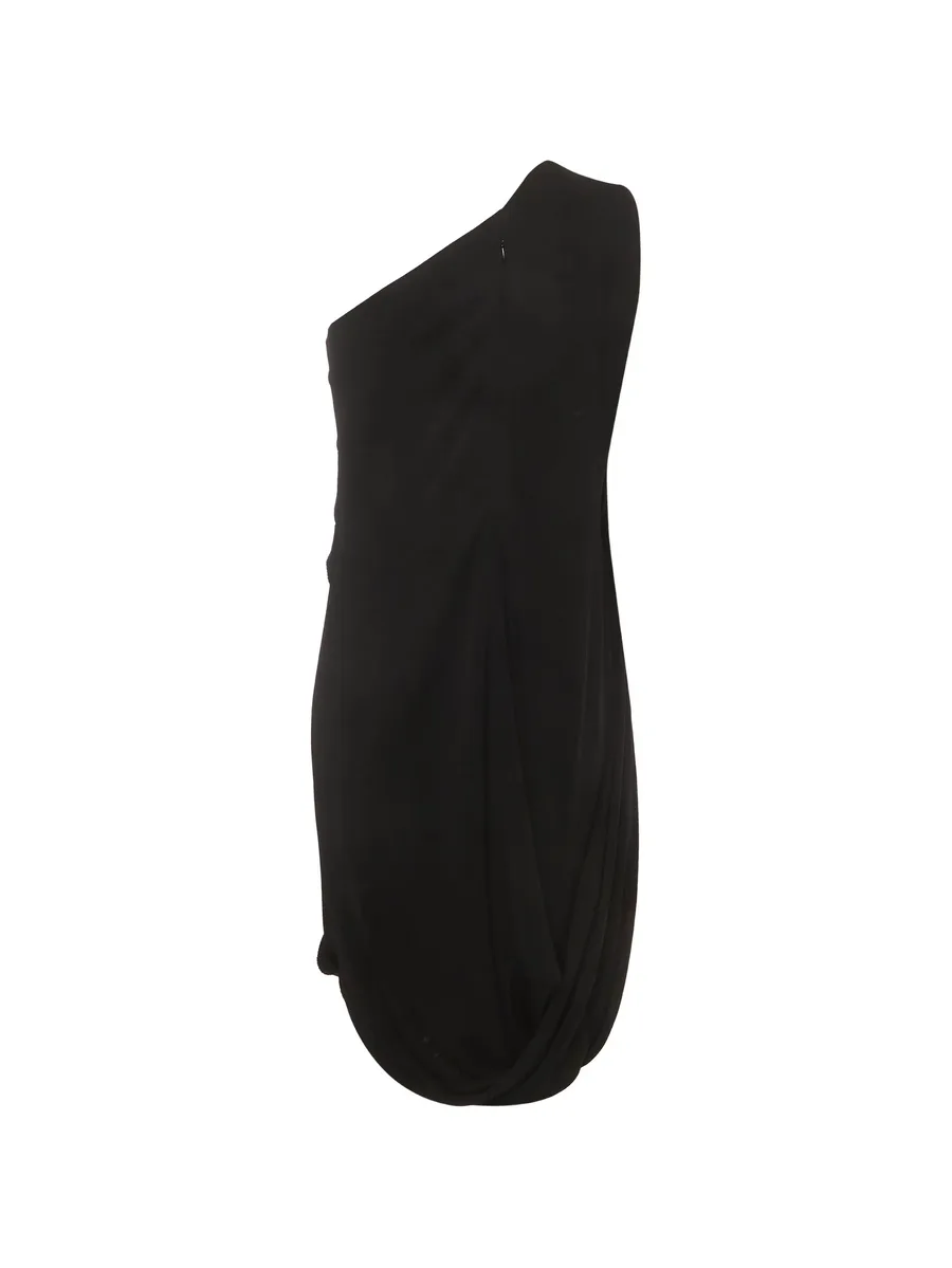 Eileen asymmetric draped midi dress 2