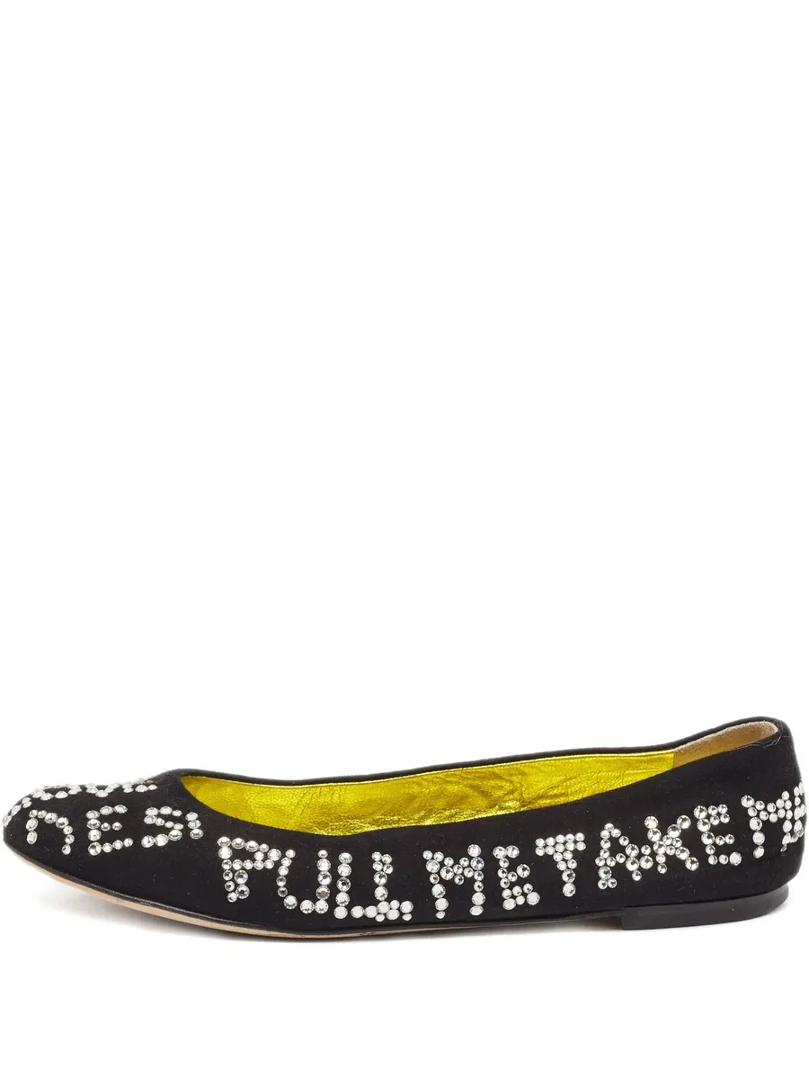 crystal-embellished ballet flats 1