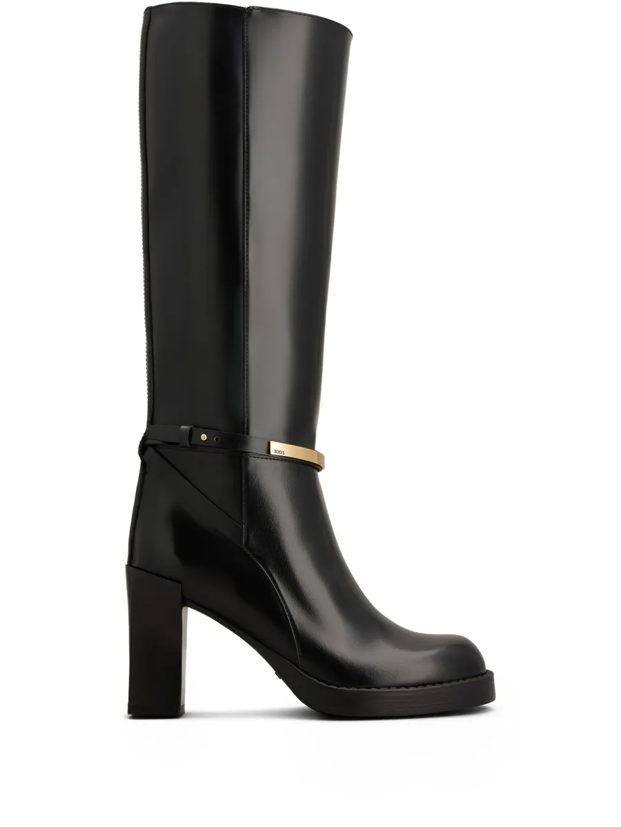 leather knee-high boots 1