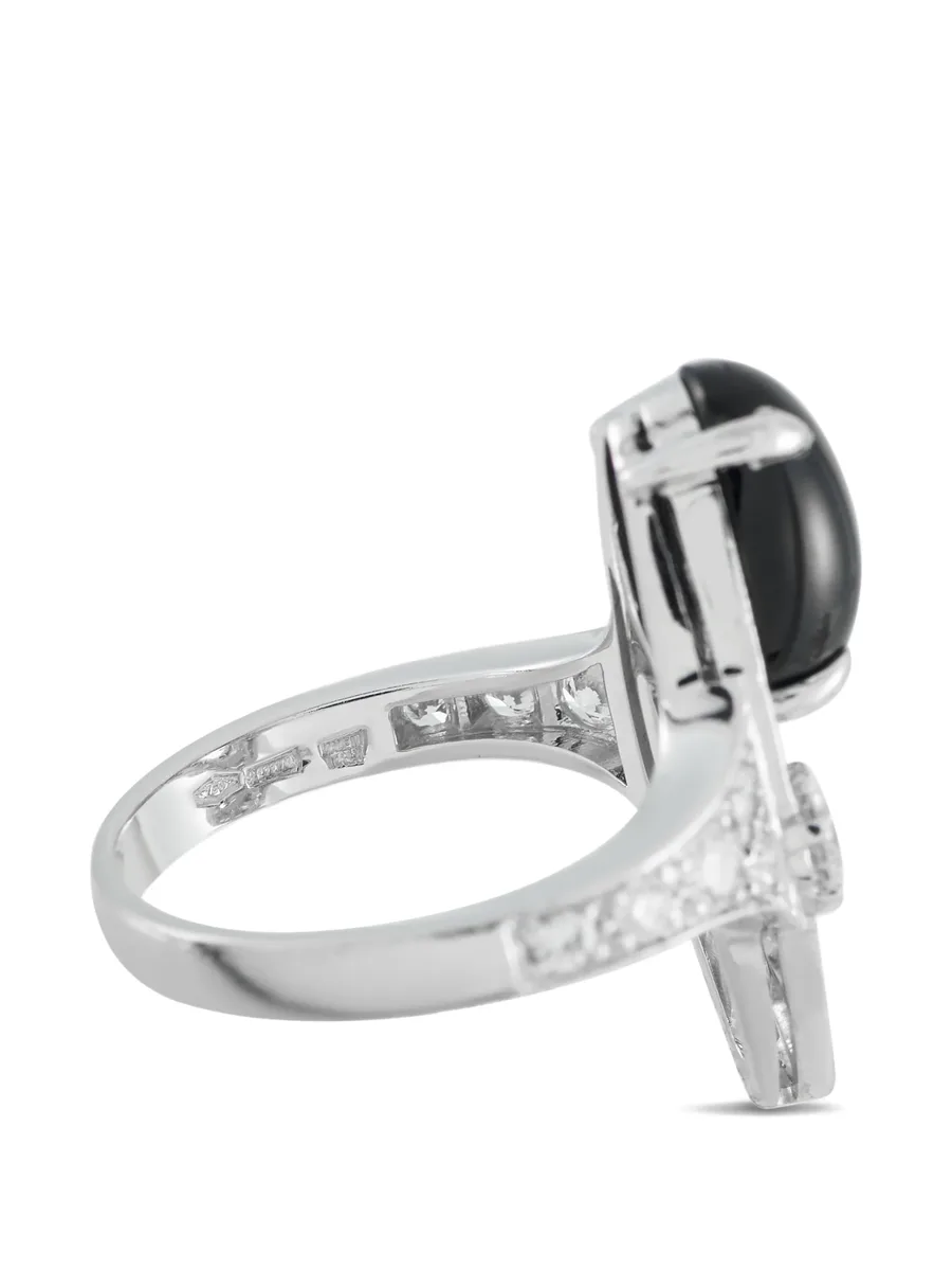 Elysia Onyx diamond 18K white gold ring 3
