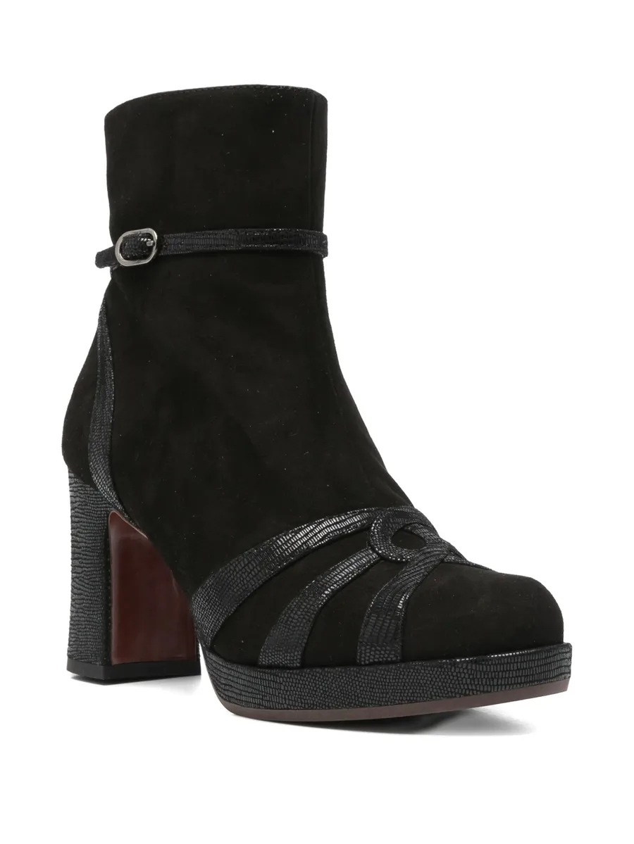 80mm buckle-strap suede boots 3
