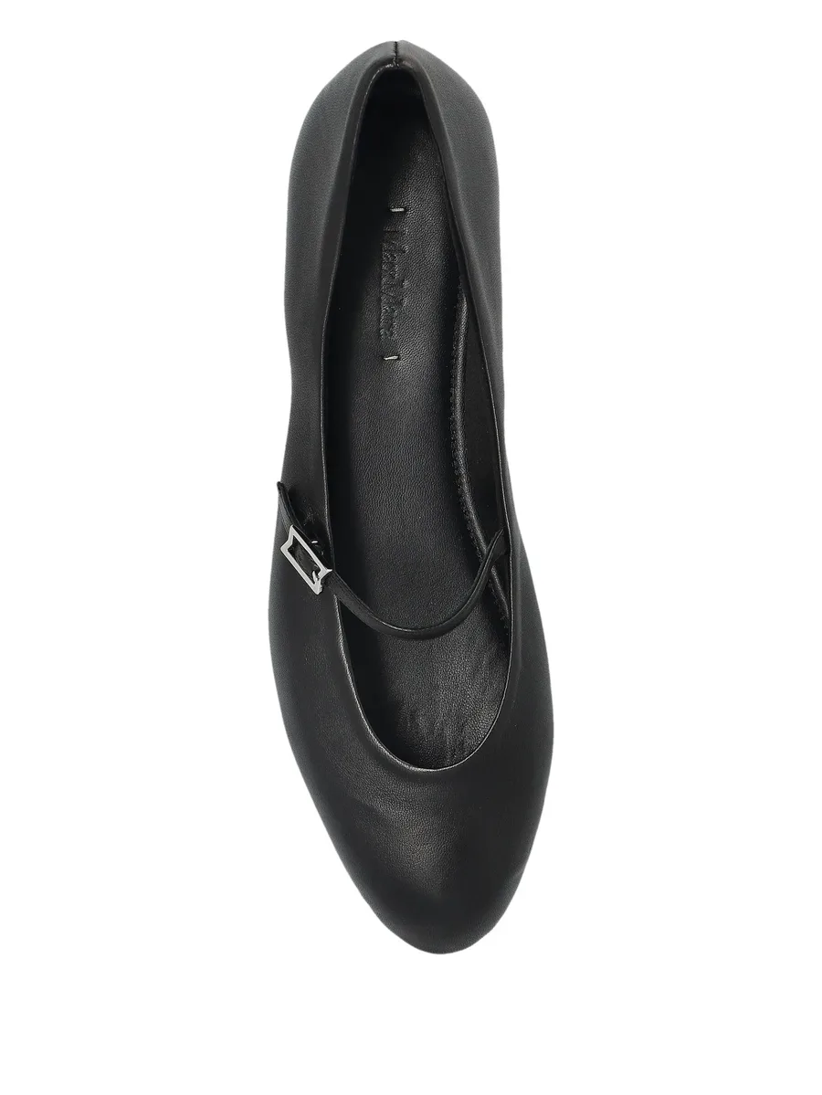 buckle-strap leather ballet flats 8
