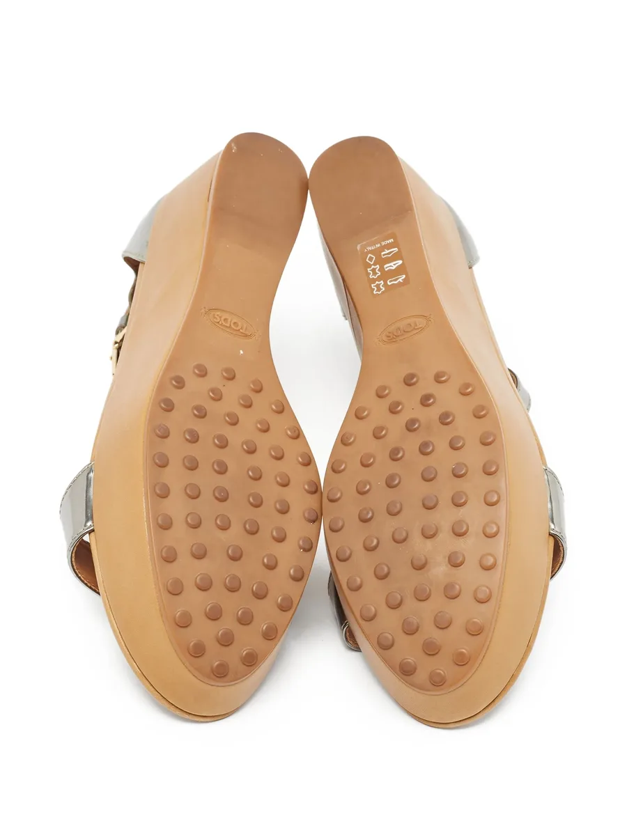 Pre-Owned 80mm leather platform sandals 9