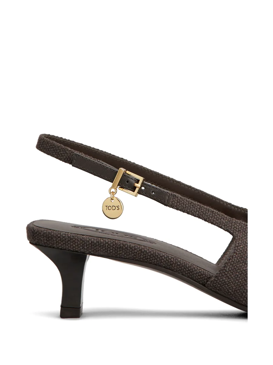 croc-effect slingback pumps 12