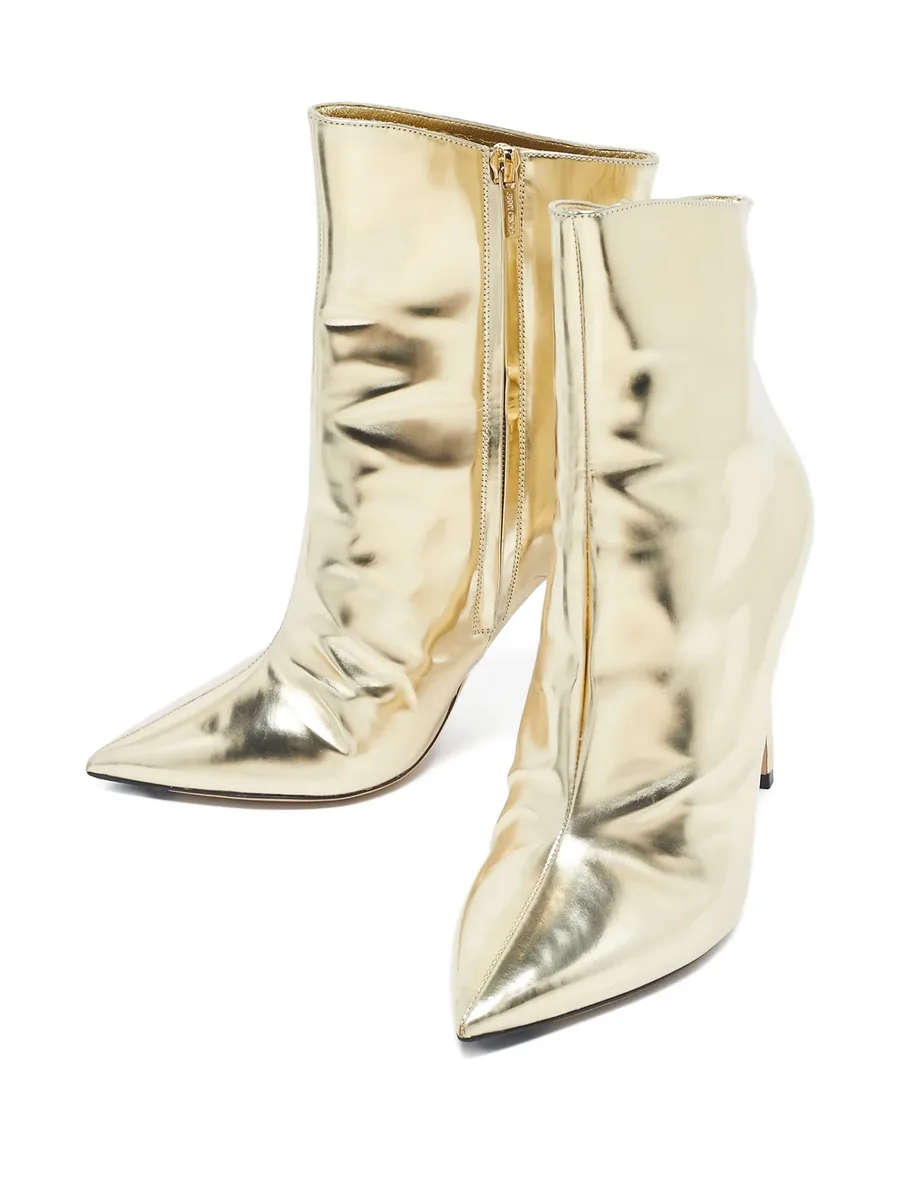 Hurley pointed-toe metallic boots 8