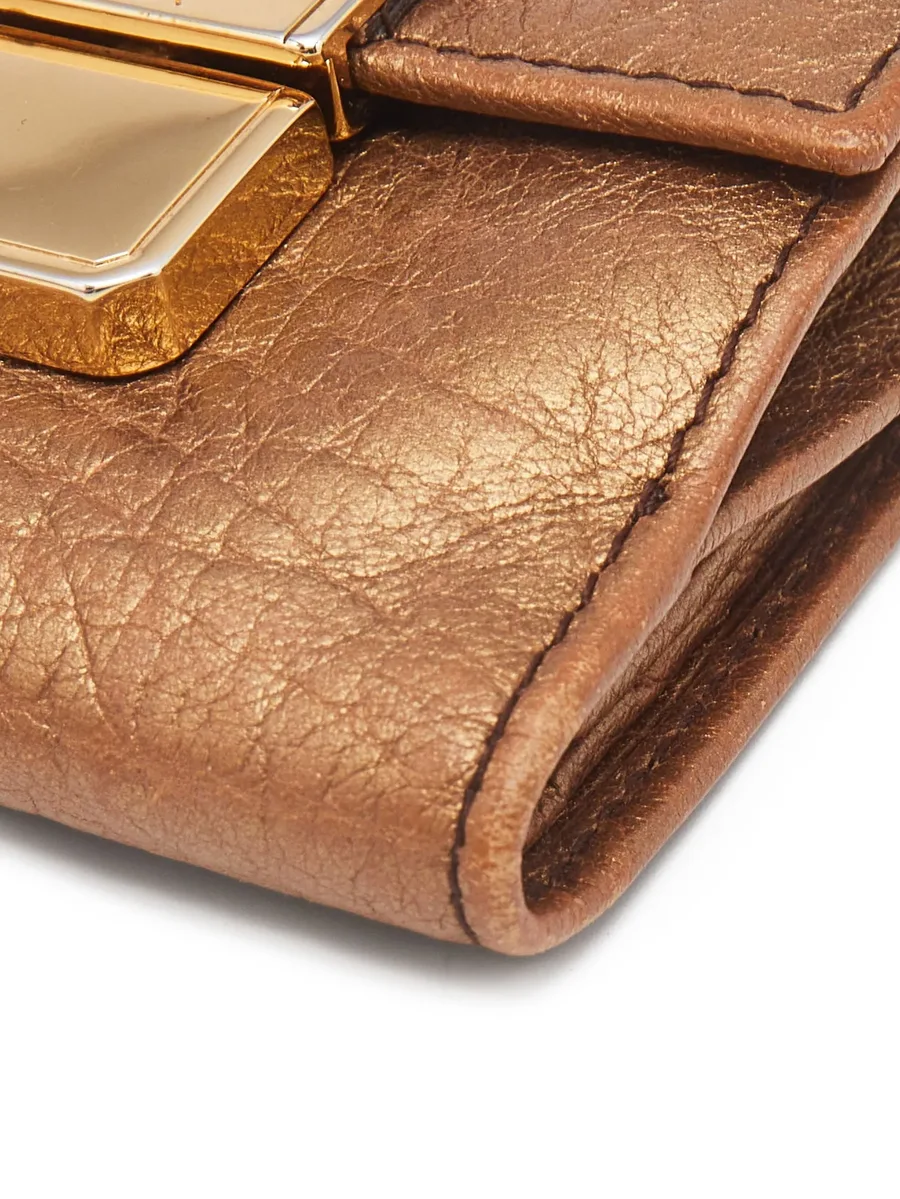metallic-trimmed flap wallet 10
