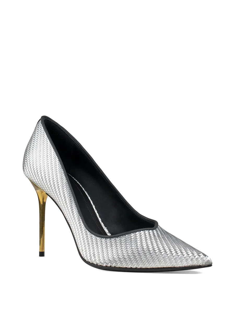metallic effect ruby pumps 3