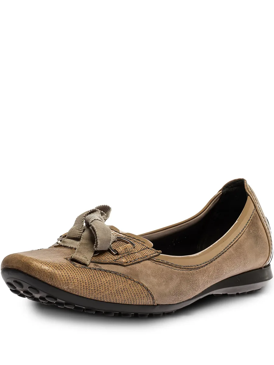 Patent Leather Suede bow flats 1
