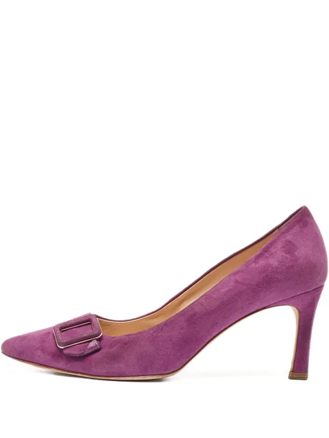buckle-detail pointed-toe pumps