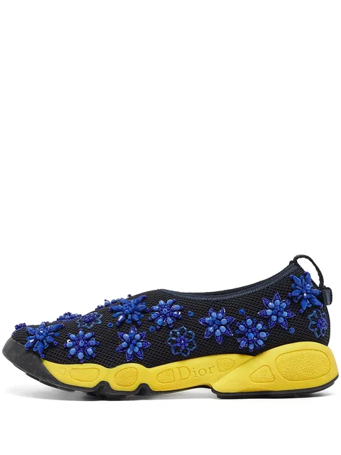 flower-embellished sneakers