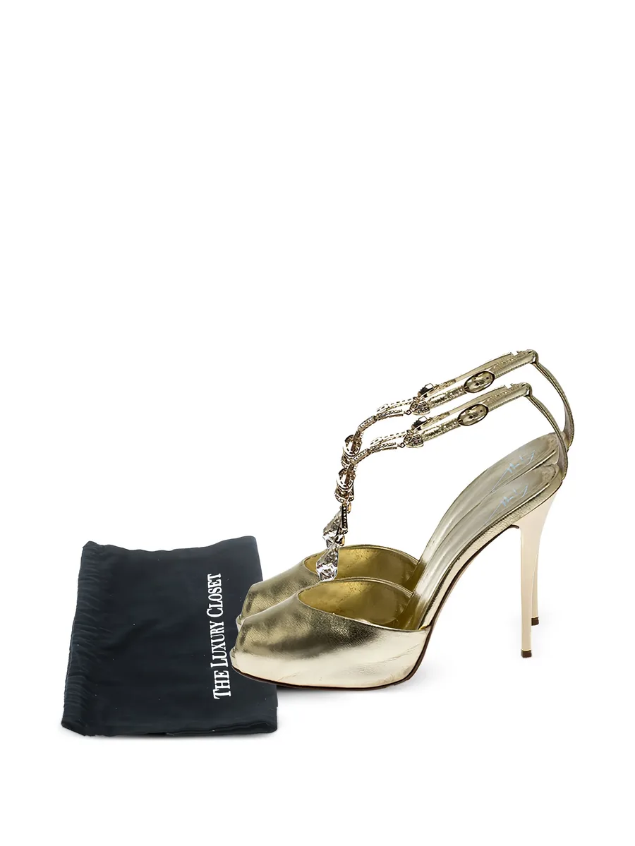 Pre-owned 110mm crystal-embellished sandals 14
