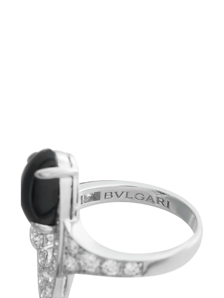Elysia Onyx diamond 18K white gold ring 5