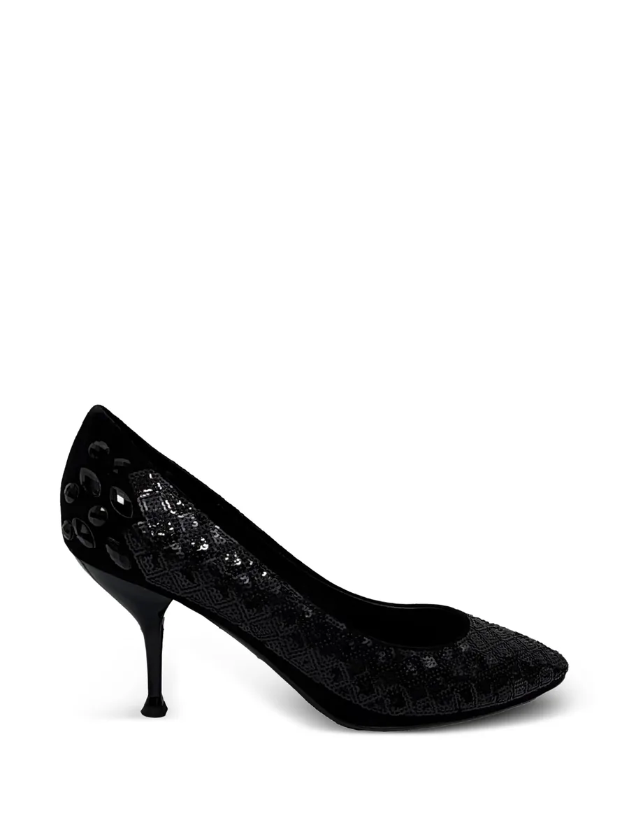 sequinned almond-toe pumps 2