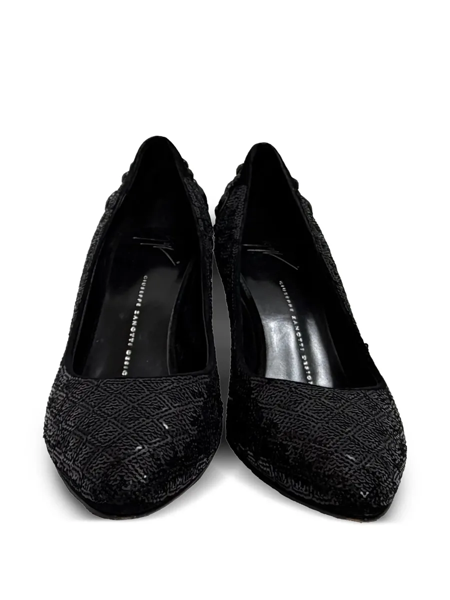 sequinned almond-toe pumps 5