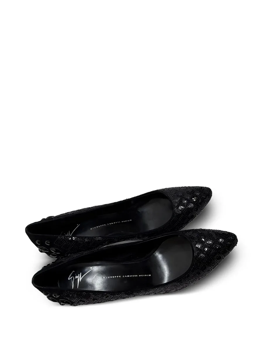 sequinned almond-toe pumps 9