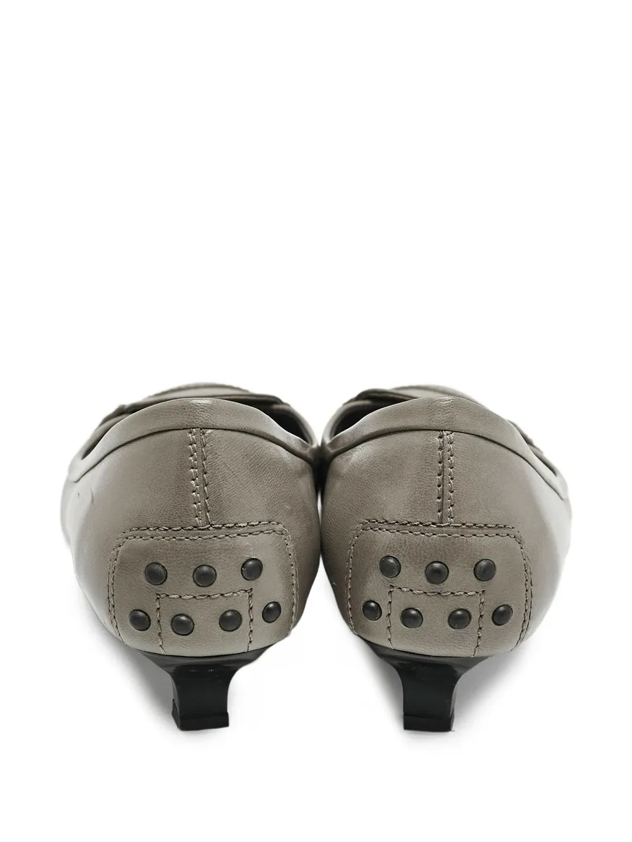 Leather Buckle Low Heel Shoes 3