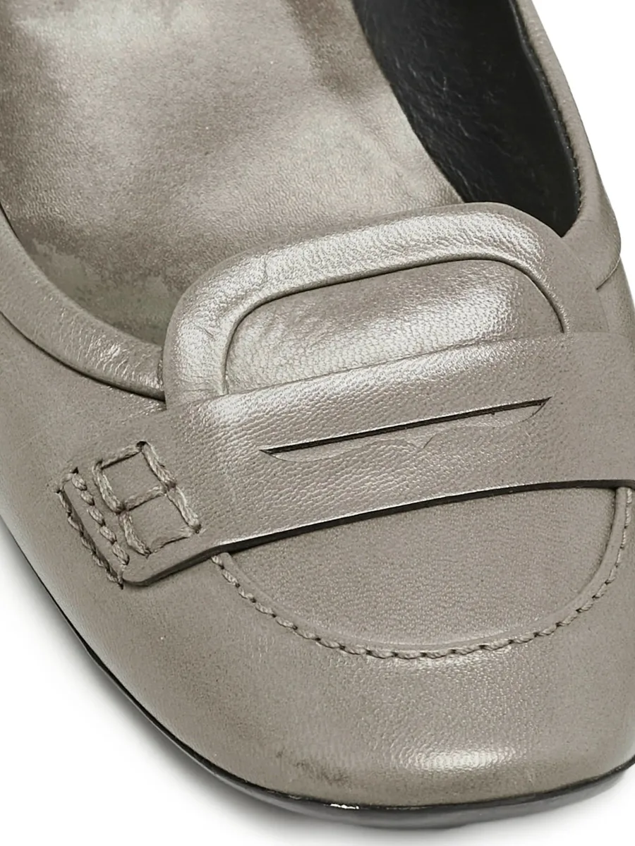 Leather Buckle Low Heel Shoes 8