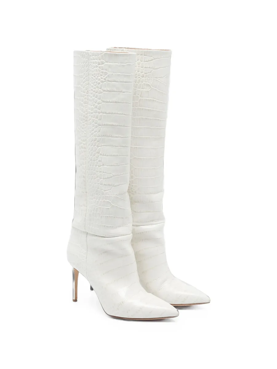 leather knee-length boots 5