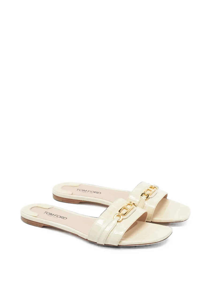 chain-embellished flat sandals 2