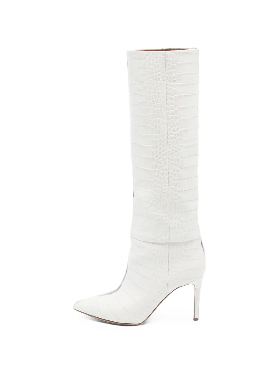 leather knee-length boots 1