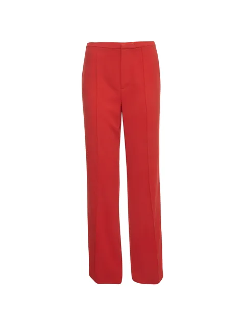 straight-fit crepe trousers